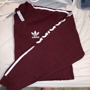 Maroon adidas long sleeve